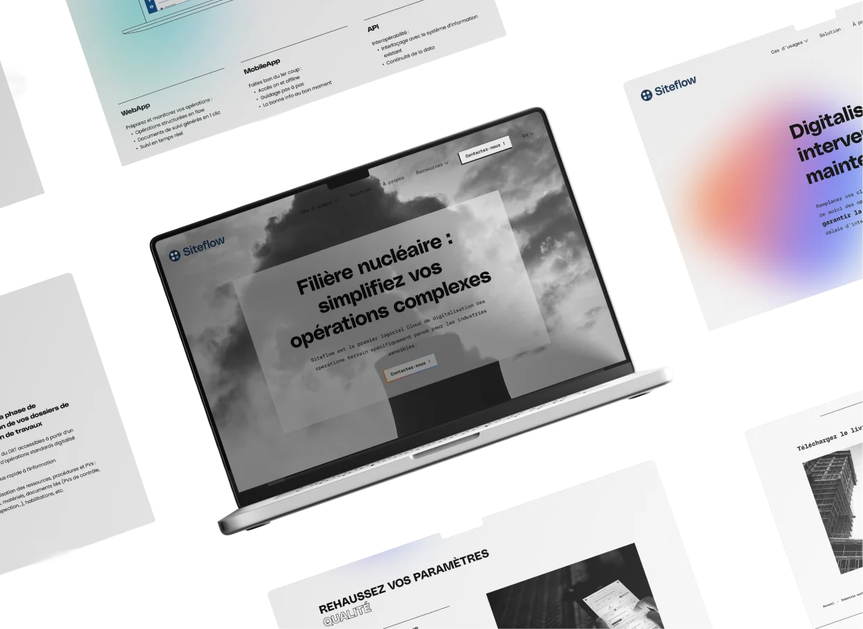 Mockup du site web HubSpot